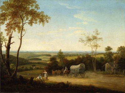 Conestoga-Wagen auf der Pennsylvania Turnpike, 1816 von Thomas Birch